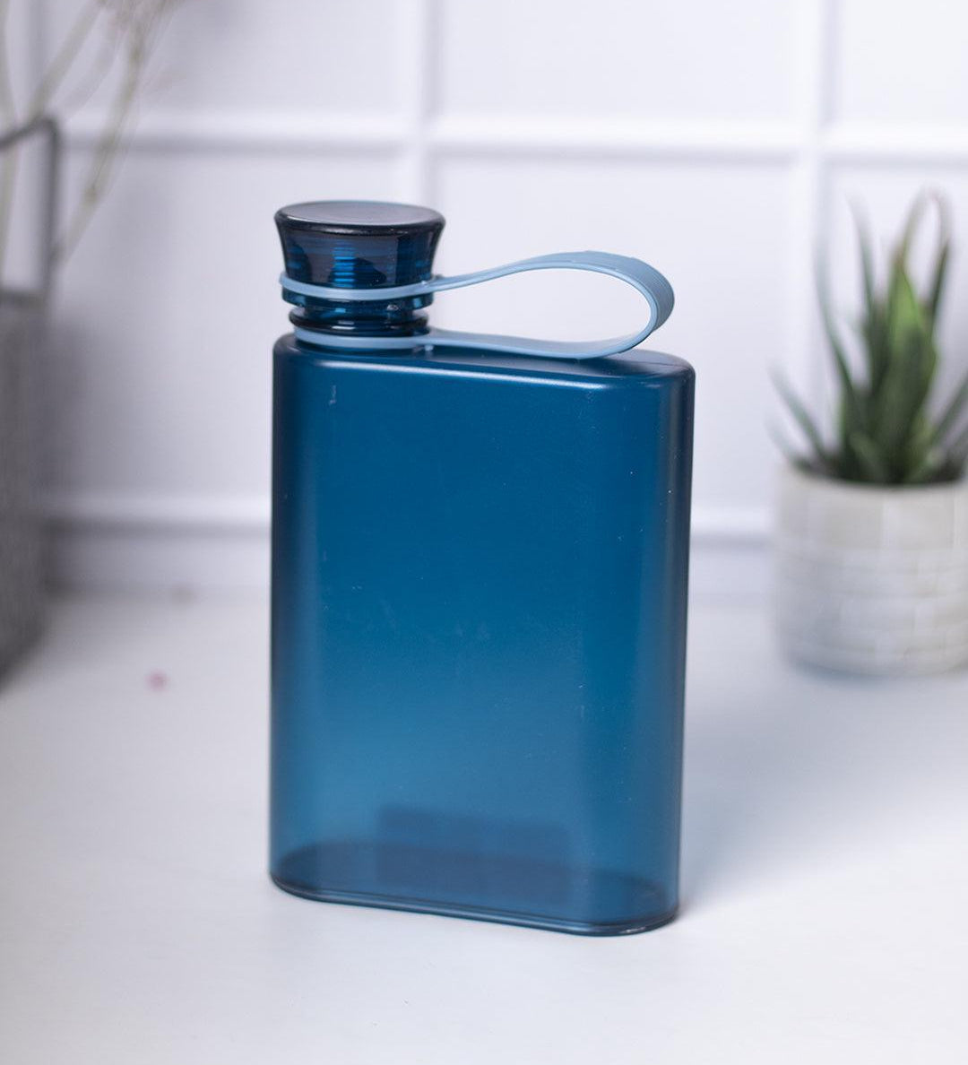Translucent Plastic Bottle in Dark Blue 380 mL Capacity - MARKET 99