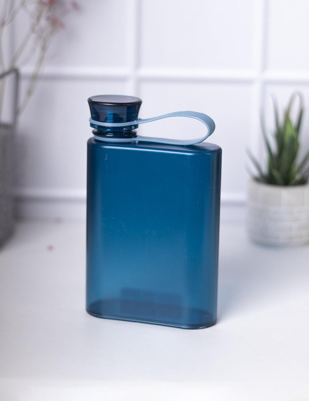 Translucent Plastic Bottle in Dark Blue 380 mL Capacity - MARKET 99