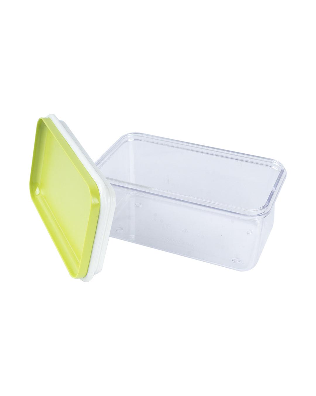 Transparent Sealed Jar, Green, Plastic, 300 mL - MARKET 99