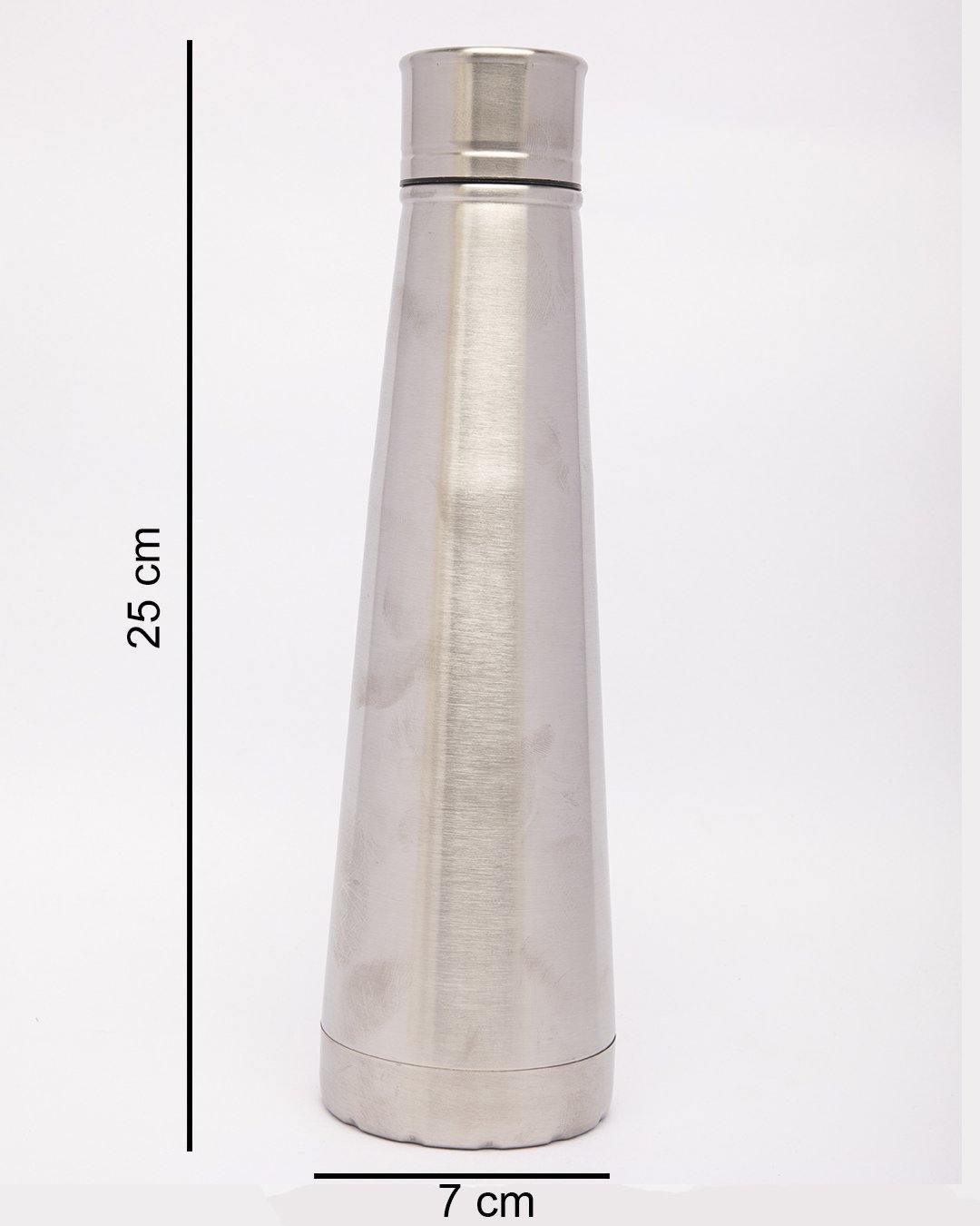Travel Bottle, Silver, Stainless Steel, 620 mL - MARKET 99