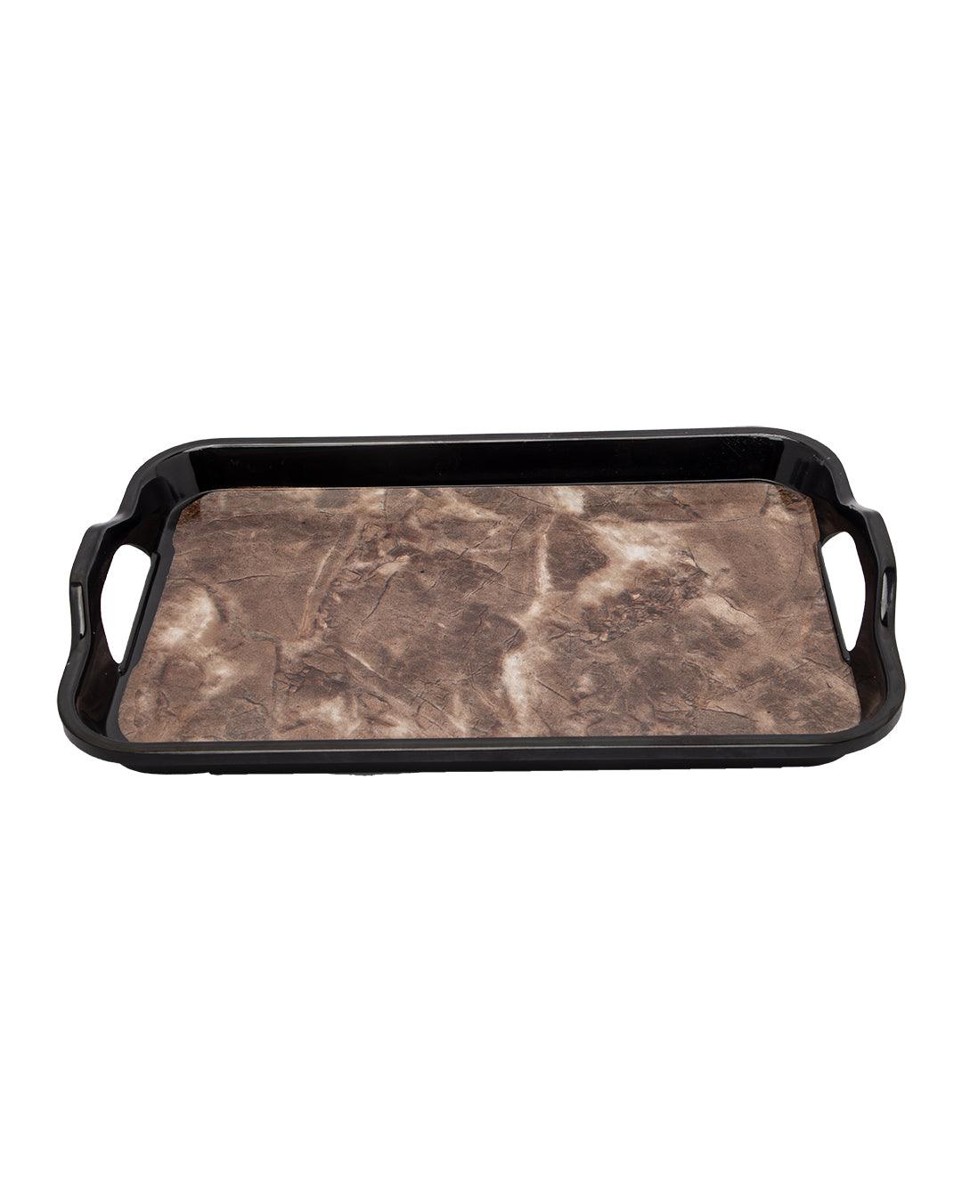 Tray, Small, Black, Melamine (Set Of 2) - MARKET 99