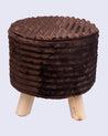 Tri Stool, Foot Stool with 3 Legs, Ottoman, Brown, Wood - MARKET 99