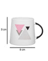 'TRIANGLE' Graphic Print Ceramic Tea & Coffee Mug ( 400 mL, Microwave Safe) - MARKET 99