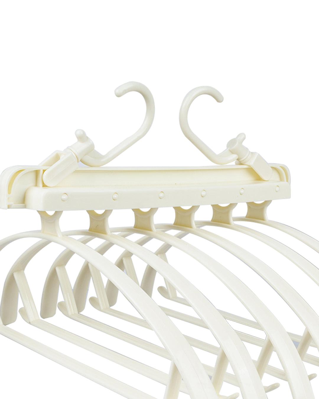 Trouser Rack, 6 Hangers, Cream, Plastic - MARKET 99