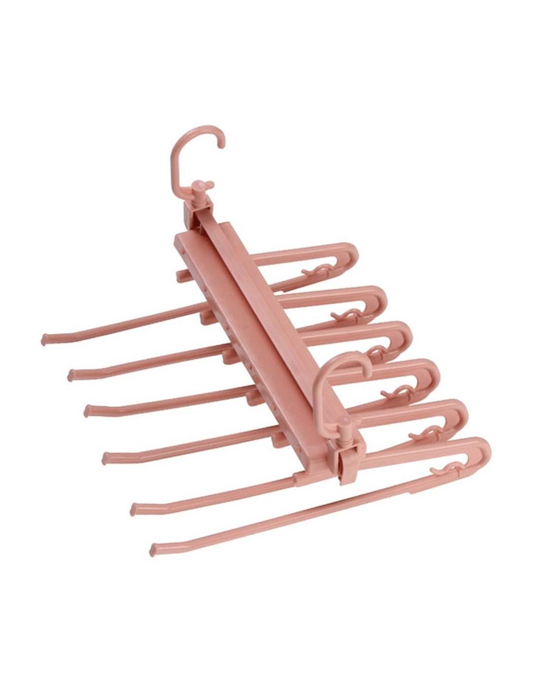 Trouser Rack, 6 Hangers, Peach, Plastic - MARKET 99