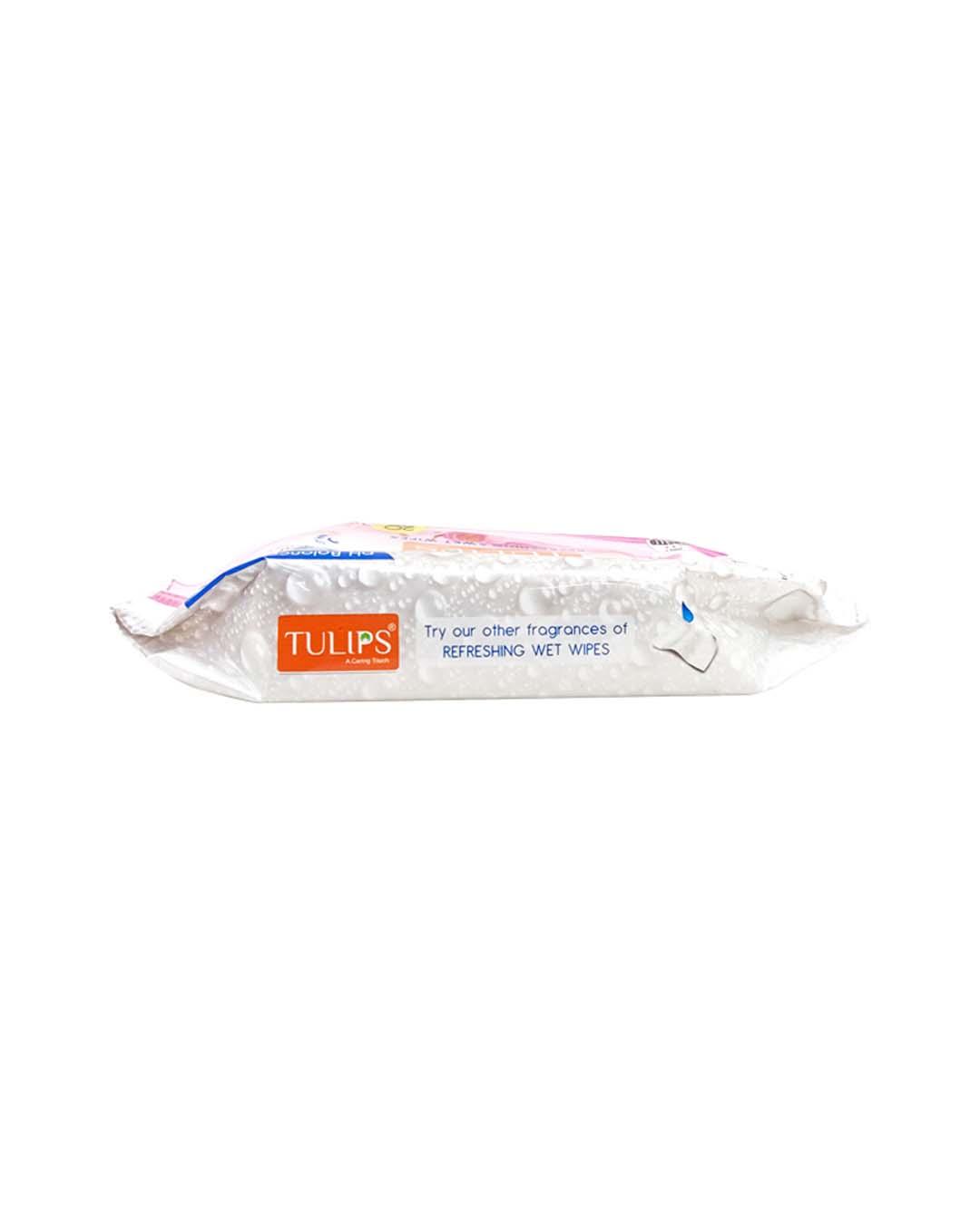 Tulips Refreshing Wet Wipes Japanese (Pack Of 3, 20 Pcs On Each) - MARKET 99