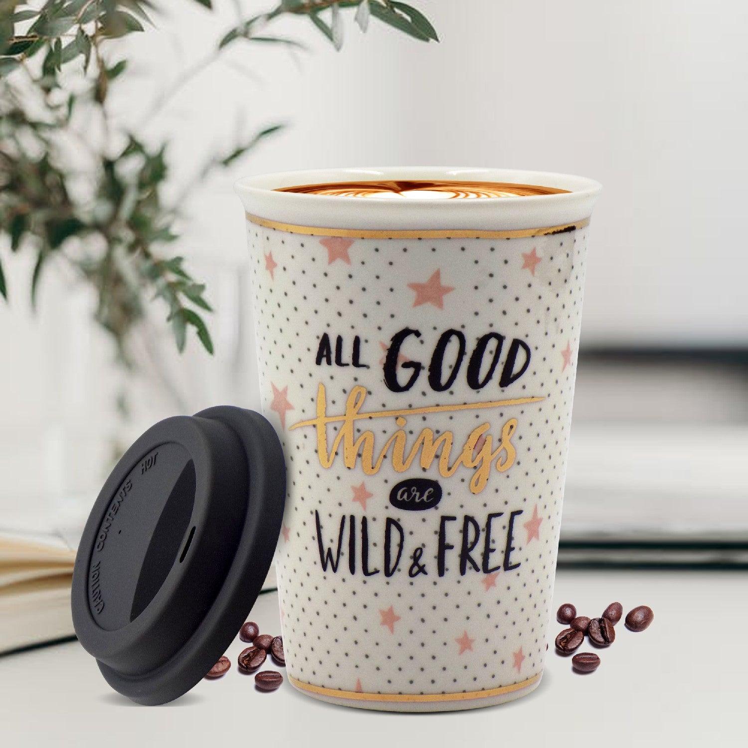 400ml Ceramic Coffee Mug Cup With Creative Cups Lid Offer
