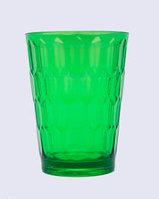 Tumblers, Glass Set, Green Colour, Plastic, Set of 3, 400 mL Each - MARKET 99