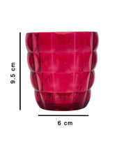 Tumblers, Glass Set, Red Colour, Plastic, Set of 3, 400 mL Each - MARKET 99