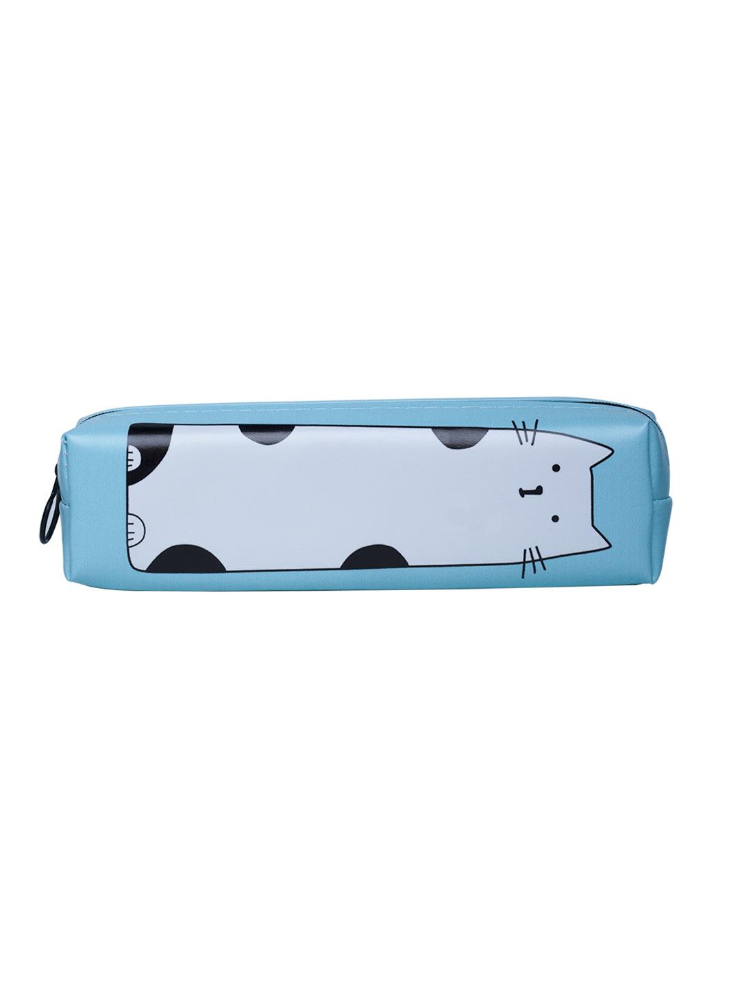 Turquoise Pencil Pouch - Cat Print - MARKET 99