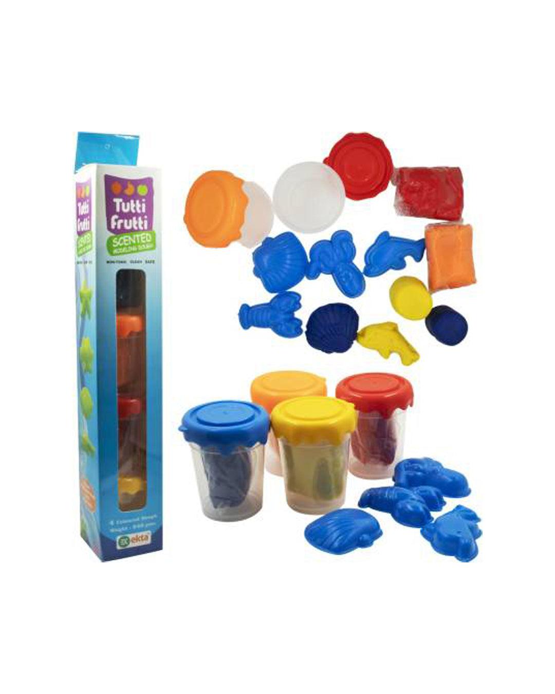 Tutti Frutti Scented Modeling Dough, Non-Toxic, Kit for Kids - Moulding Clay - MARKET 99