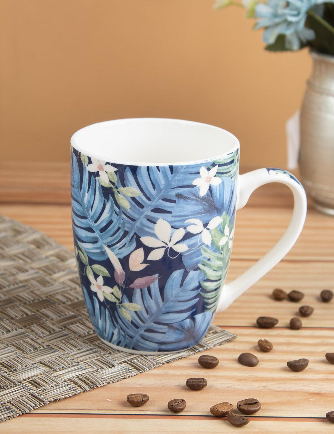 Unique Floral Ceramic Tea & Coffee Mug (350 mL) - MARKET 99