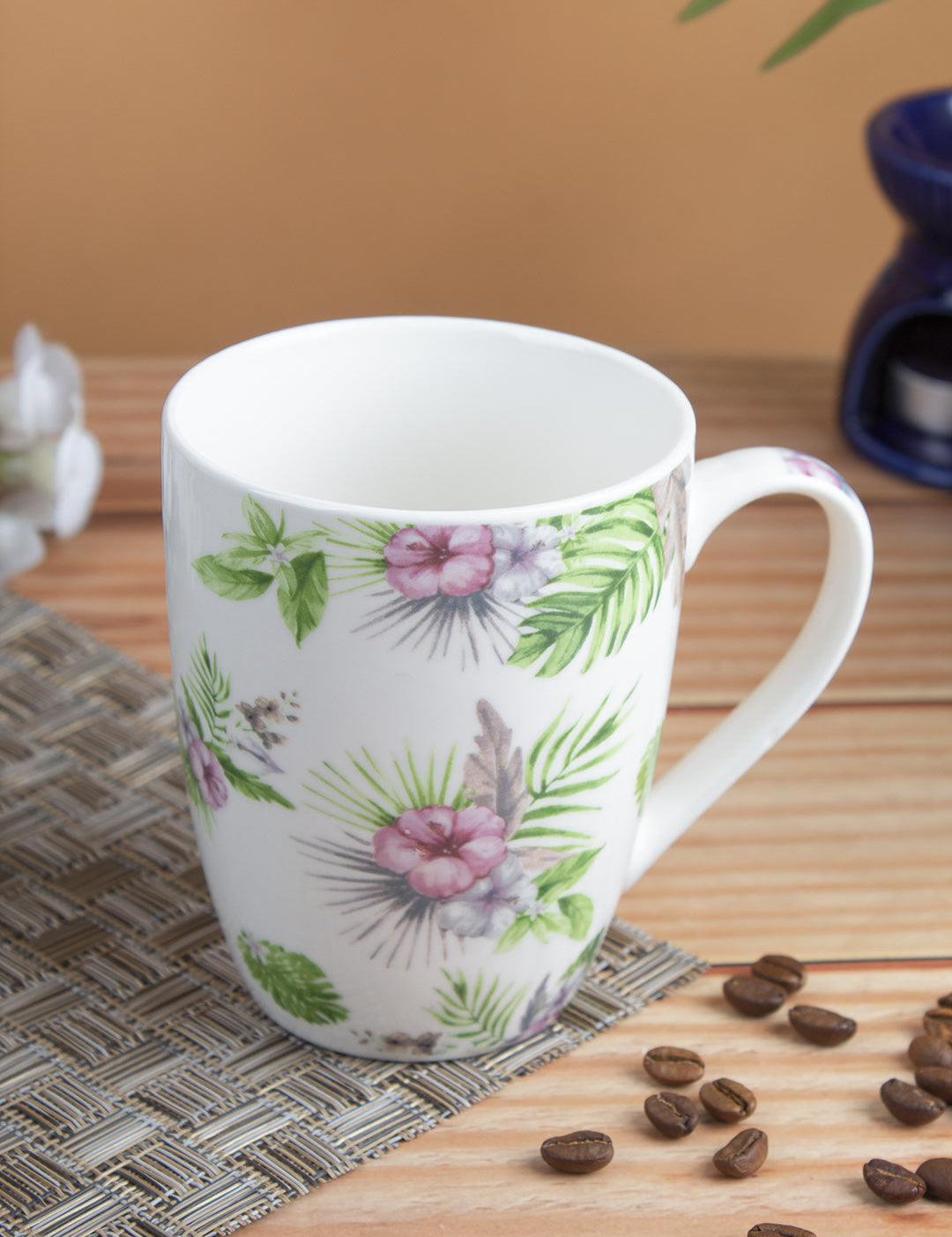 Unique Floral Ceramic Tea & Coffee Mug (350 mL) - MARKET 99