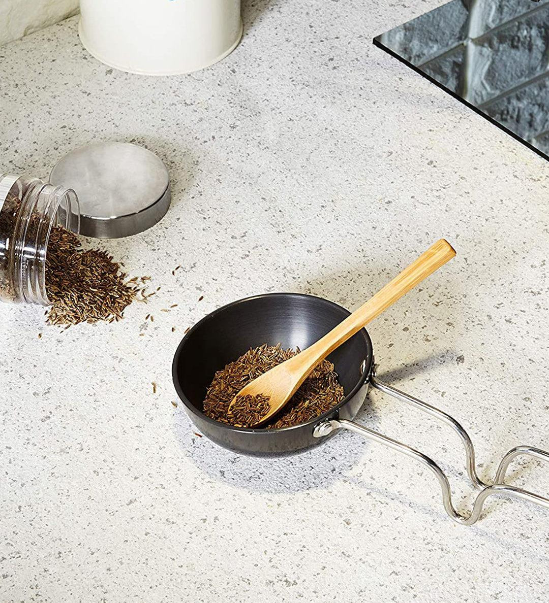 Vagaria Hard Anodized, Tadka Pan, Black, Stainless Steel - MARKET 99