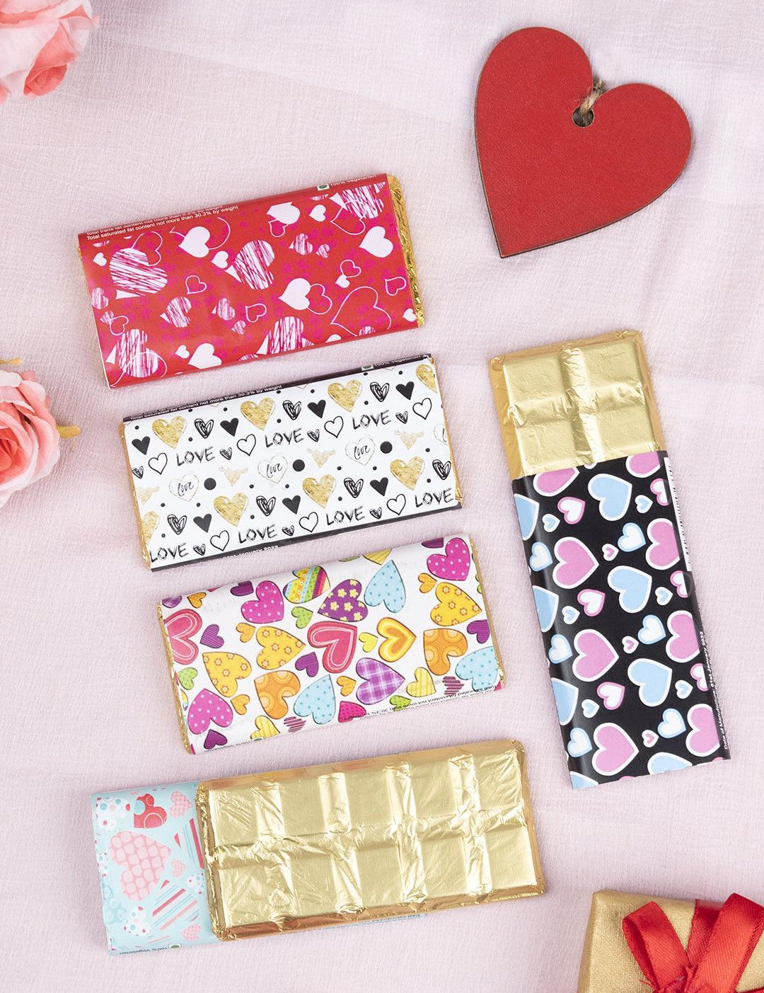 Valentine Chocolate Bar Set Of 5 Pcs - MARKET 99