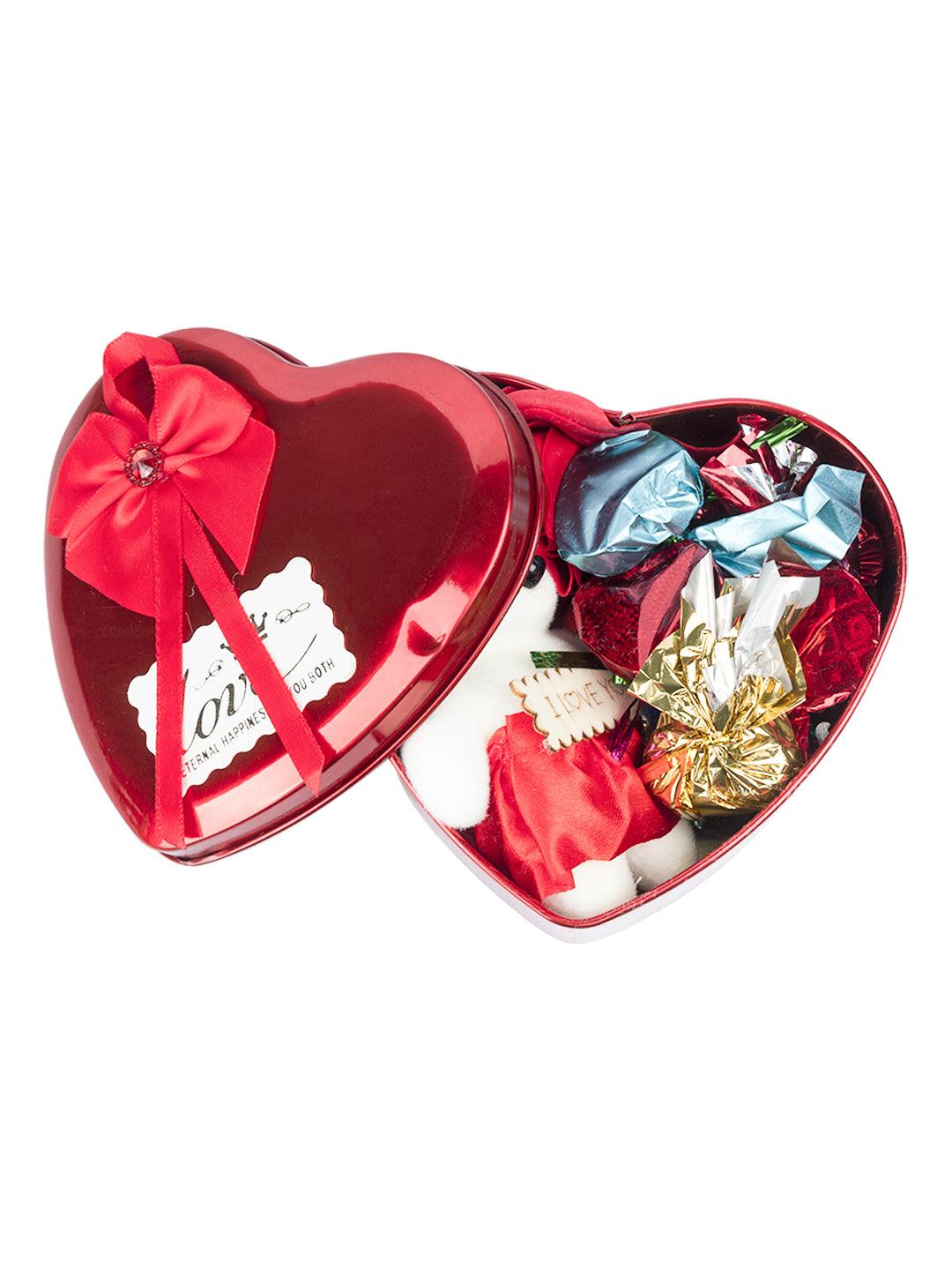 Valentine Heart Shaped Box Stationery Gift Set with Chocolate by Earmark  Social Goods