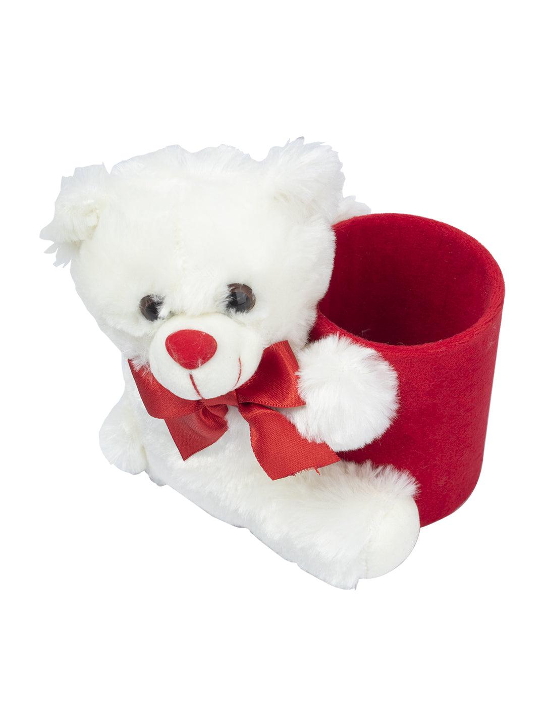 Valentine Teddy Bear Pen Stand (20Cm) - MARKET 99