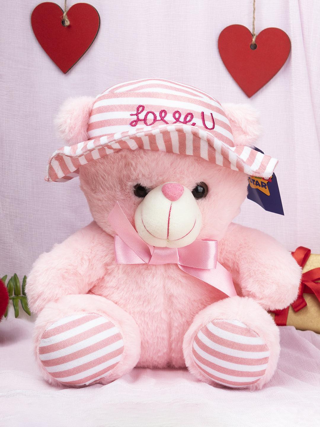 Valentine Teddy Bear With I Love You Cap (28Cm) - MARKET 99