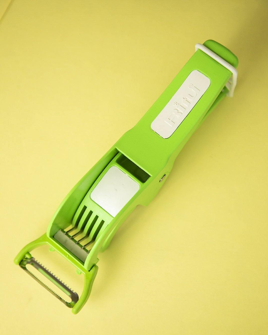 Vegetable & Fruit Cutter, White & Green, Plastic - MARKET 99