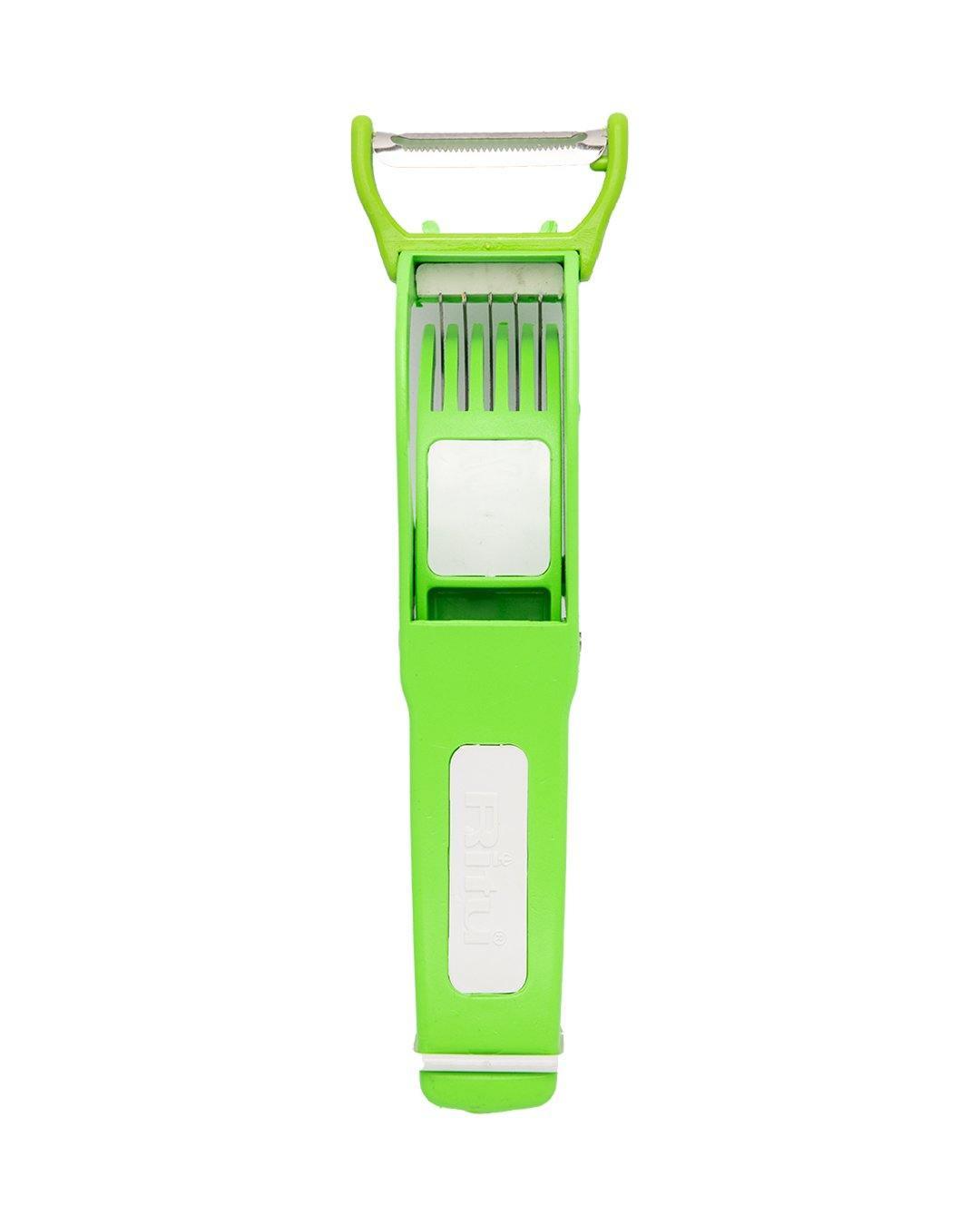 Vegetable & Fruit Cutter, White & Green, Plastic - MARKET 99