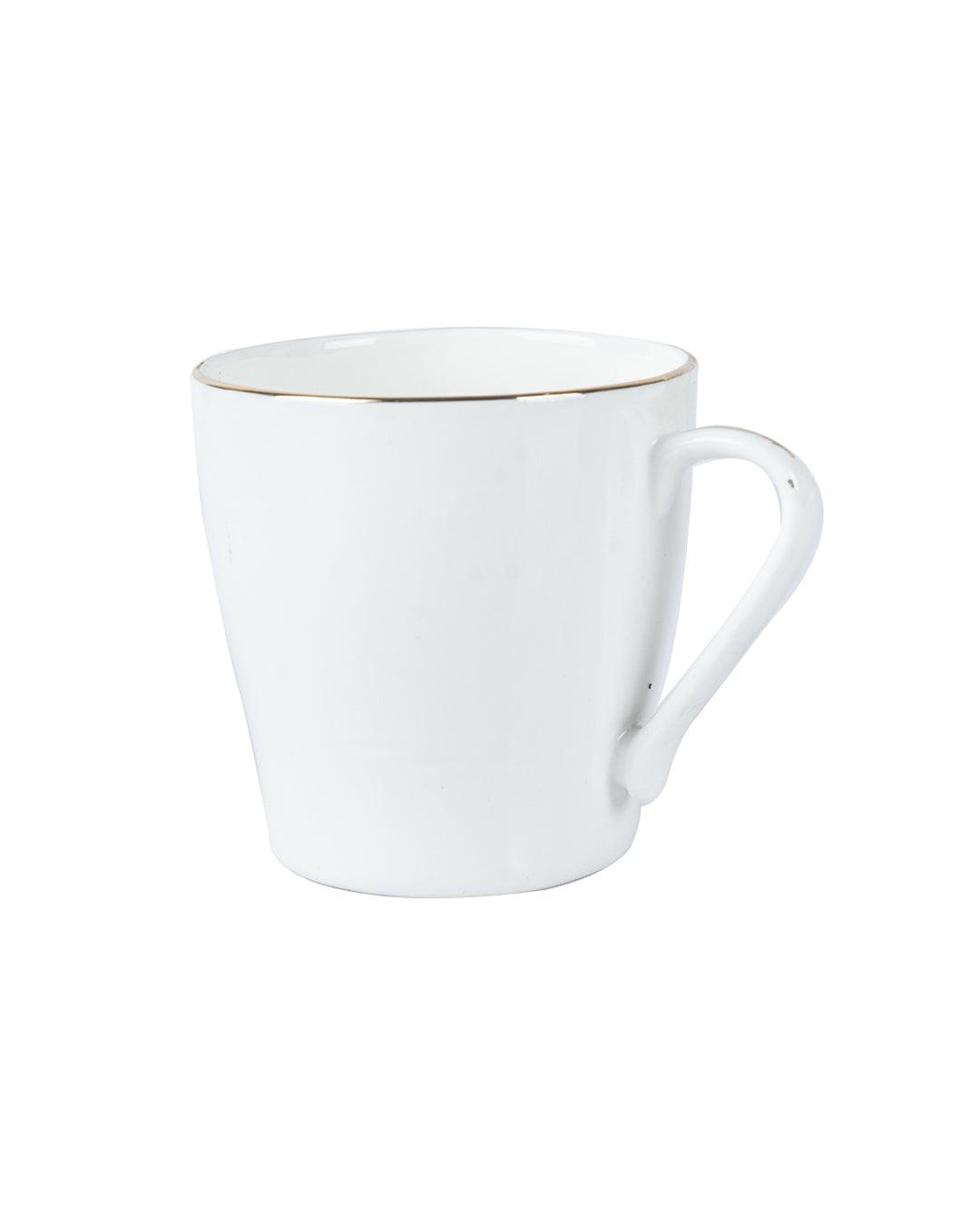 VIENNESE WALTZ DANCER' Print Tea & Coffee Mugs in Ceramic ( White & Black, Set Of 6, Each 200 mL) - MARKET 99