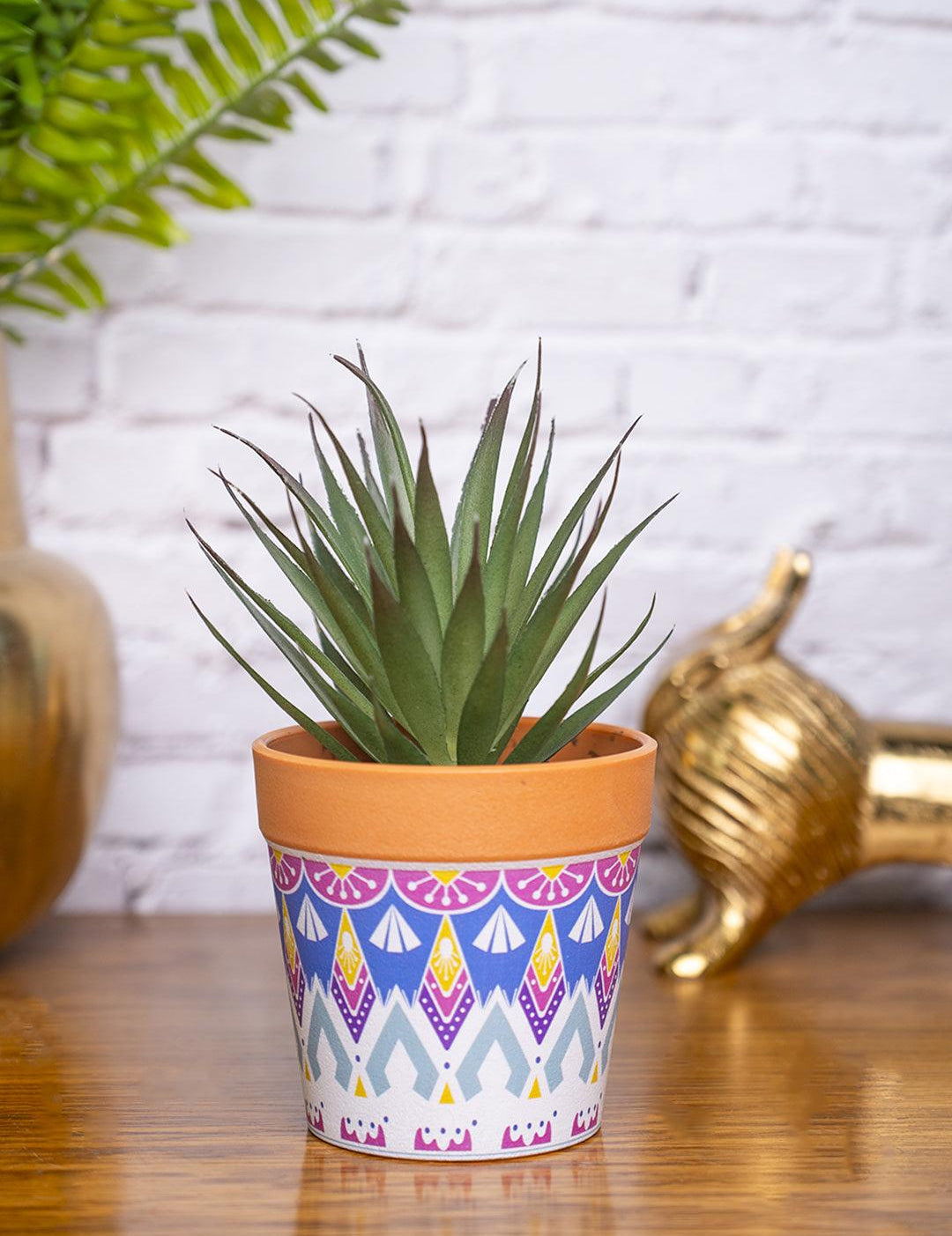 VON CASA Agave Artificial Potted Plant - Mandala Style - MARKET 99