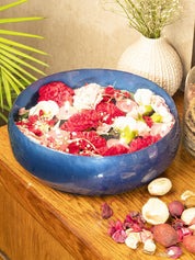 VON CASA Blue Decorative Bowl (Blue Enamel) - MARKET 99