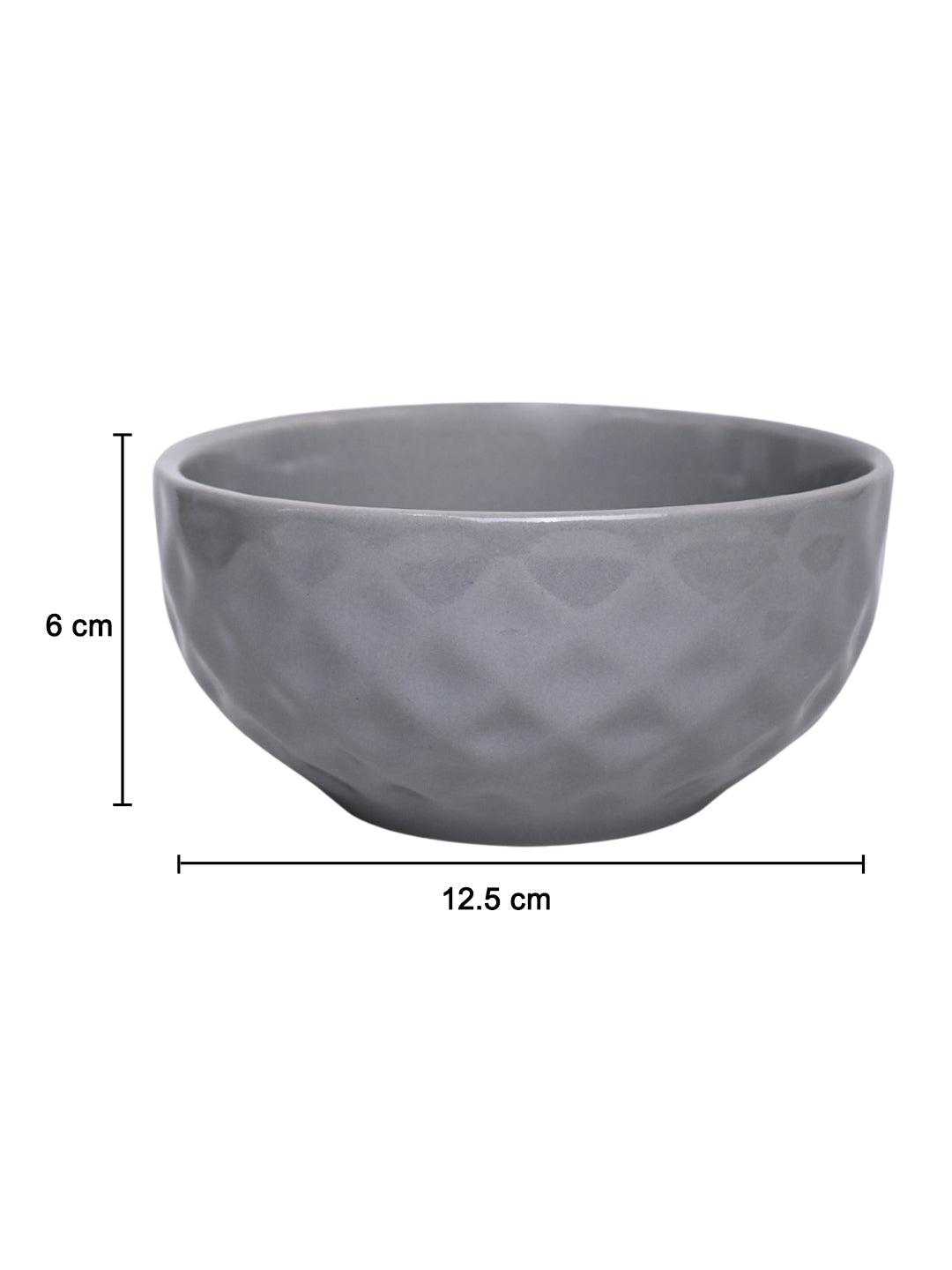 VON CASA Ceramic Bowl - 450Ml, Light Grey - MARKET 99