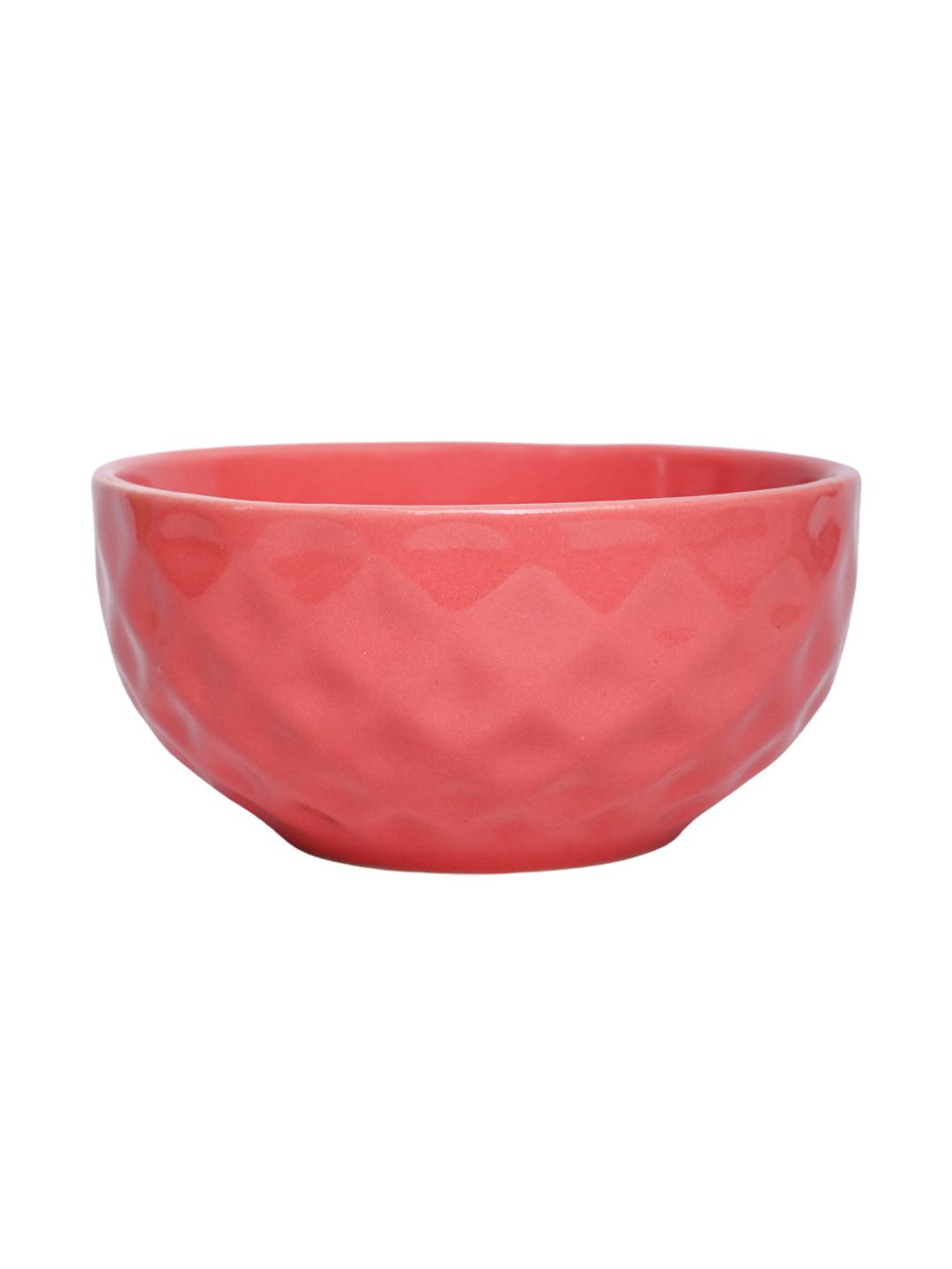 VON CASA Ceramic Bowl - 450Ml, Light Pink - MARKET 99