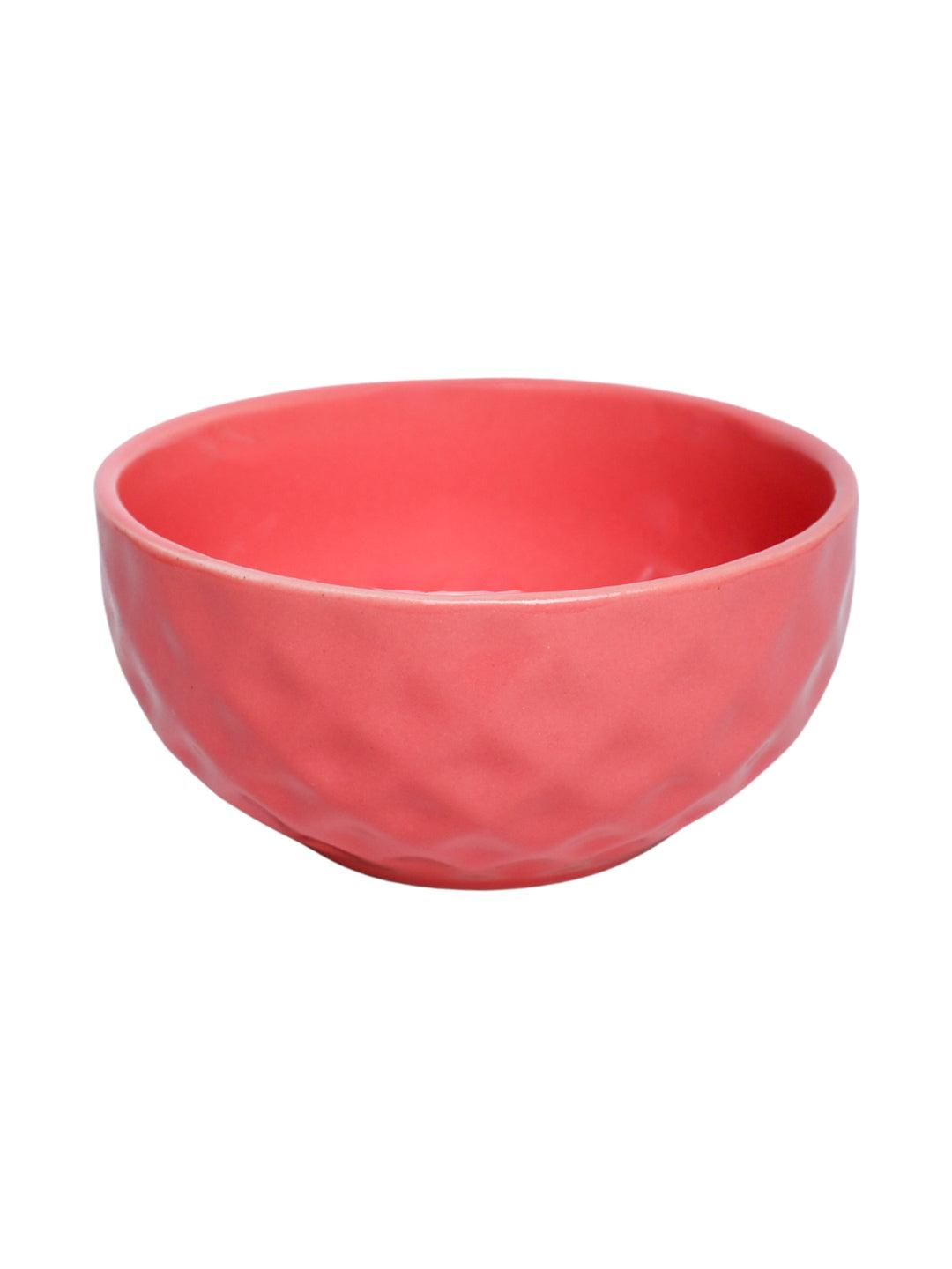 VON CASA Ceramic Bowl - 450Ml, Light Pink - MARKET 99