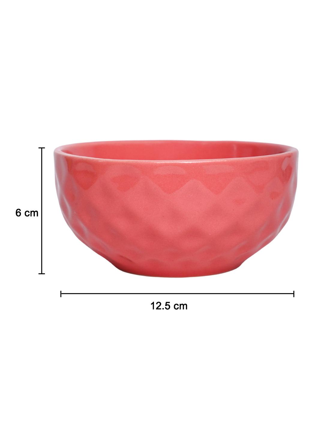 VON CASA Ceramic Bowl - 450Ml, Light Pink - MARKET 99