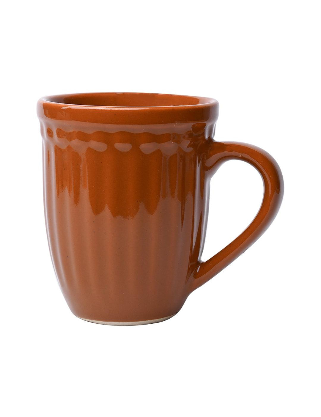 VON CASA Ceramic Coffee & Tea Mug - 300 Ml, Brown - MARKET 99