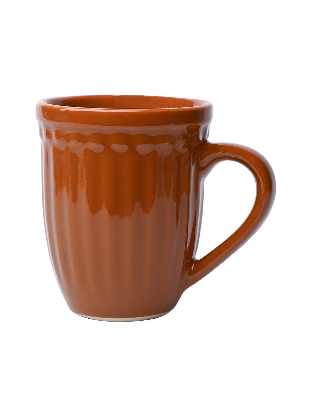 VON CASA Ceramic Coffee & Tea Mug - 300 Ml, Brown - MARKET 99