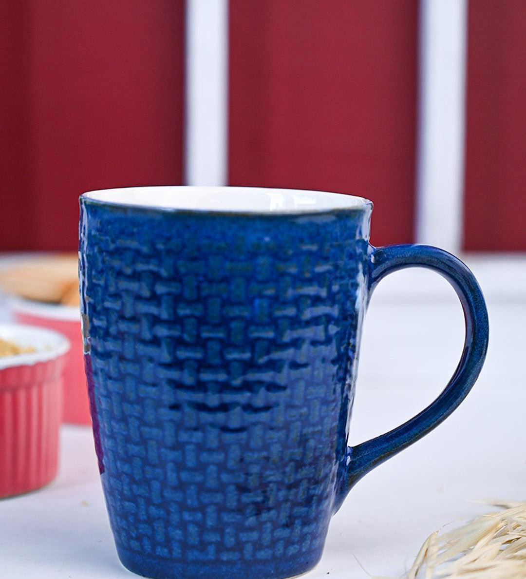 VON CASA Ceramic Coffee Mug - 320 Ml, Blue - MARKET 99