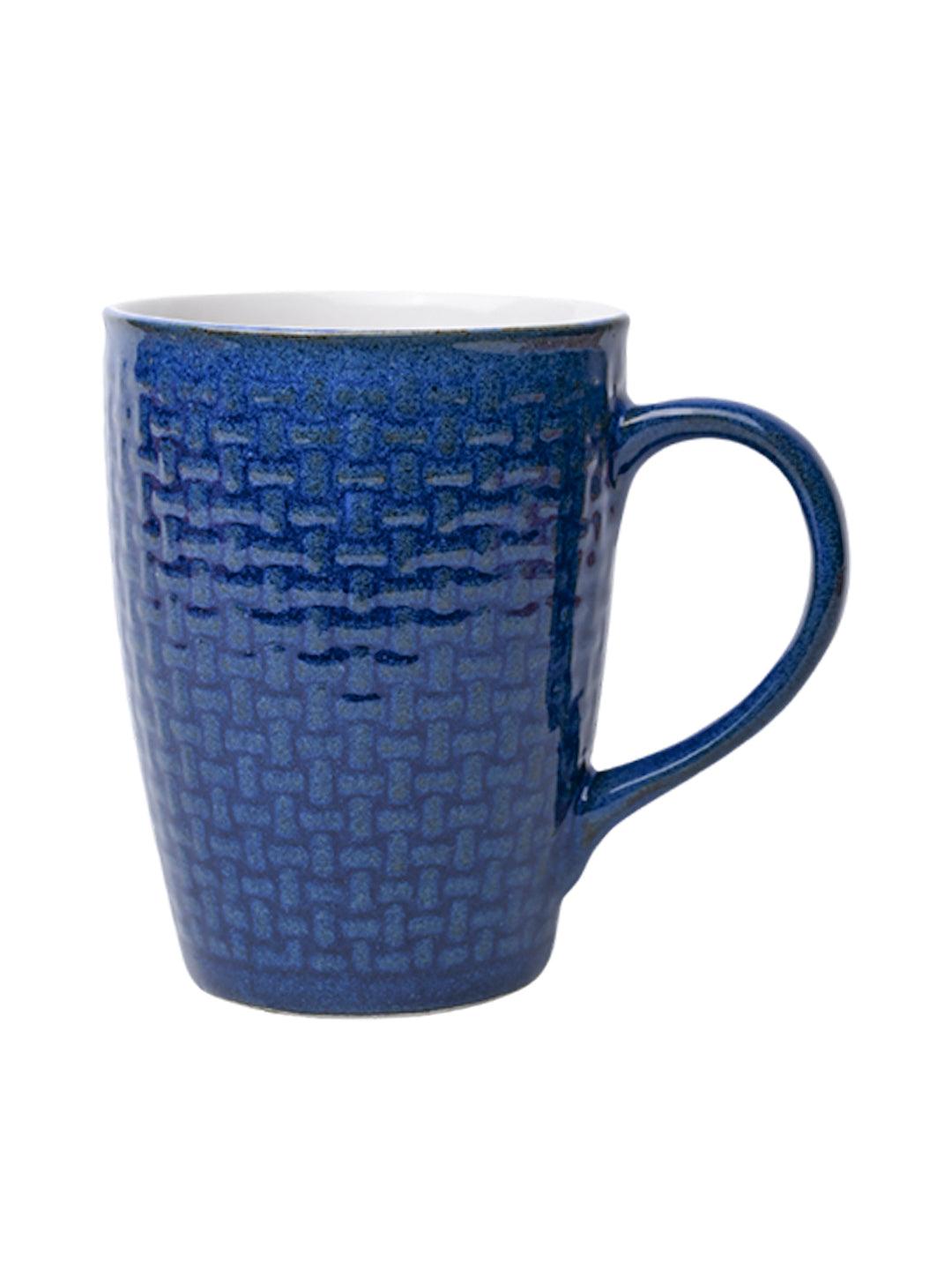 VON CASA Ceramic Coffee Mug - 320 Ml, Blue - MARKET 99