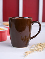 VON CASA Ceramic Coffee Mug - 320 Ml, Brown - MARKET 99