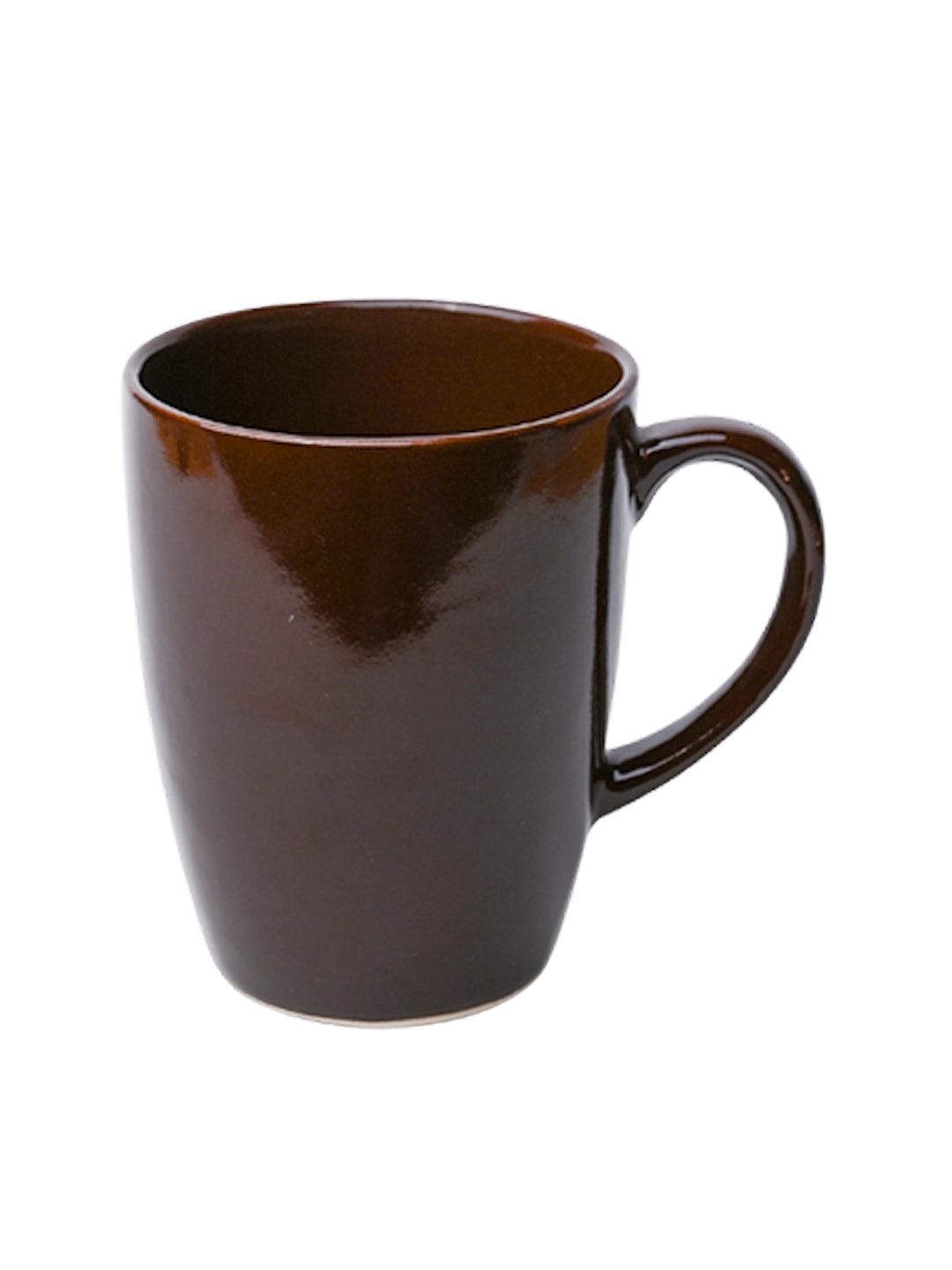 VON CASA Ceramic Coffee Mug - 320 Ml, Brown - MARKET 99