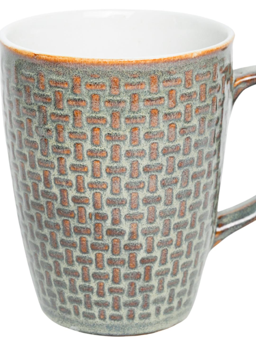 VON CASA Ceramic Coffee Mug - 320 Ml, Dull Brown - MARKET 99