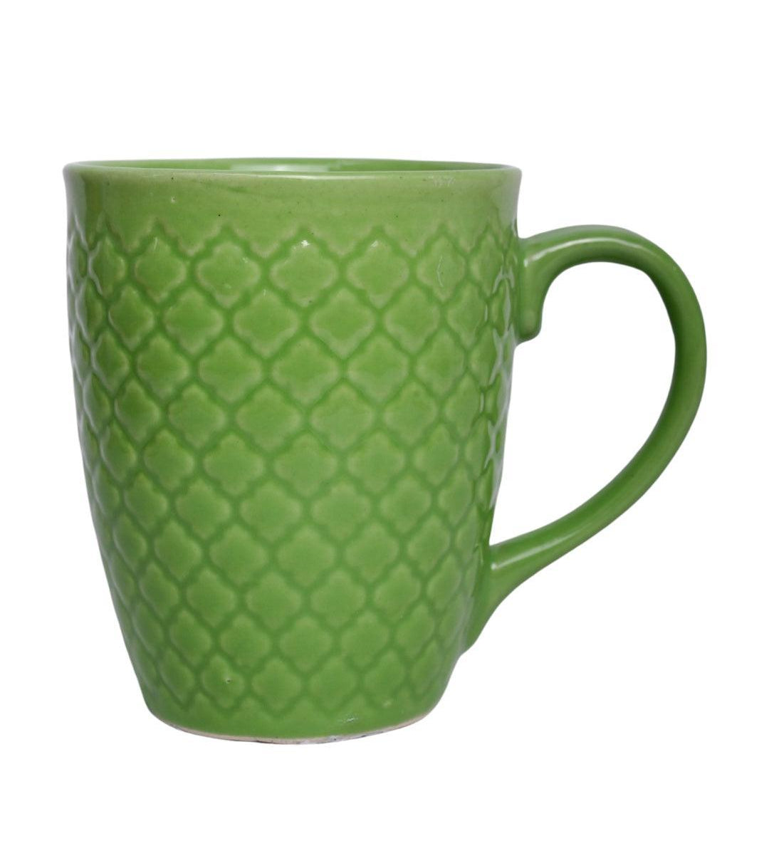 VON CASA Ceramic Coffee Mug - 320 Ml, Green - MARKET 99