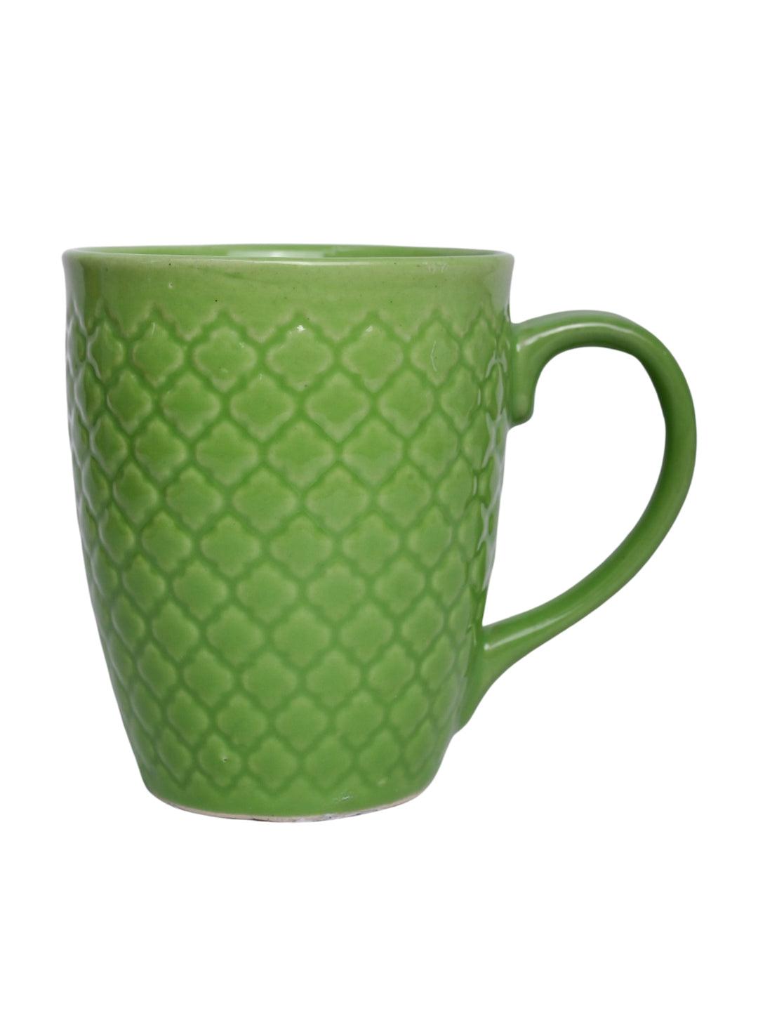 VON CASA Ceramic Coffee Mug - 320 Ml, Green - MARKET 99