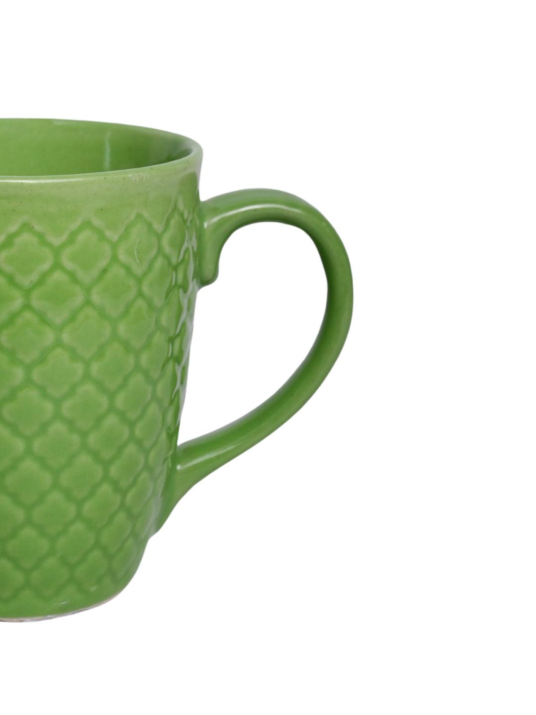 VON CASA Ceramic Coffee Mug - 320 Ml, Green - MARKET 99