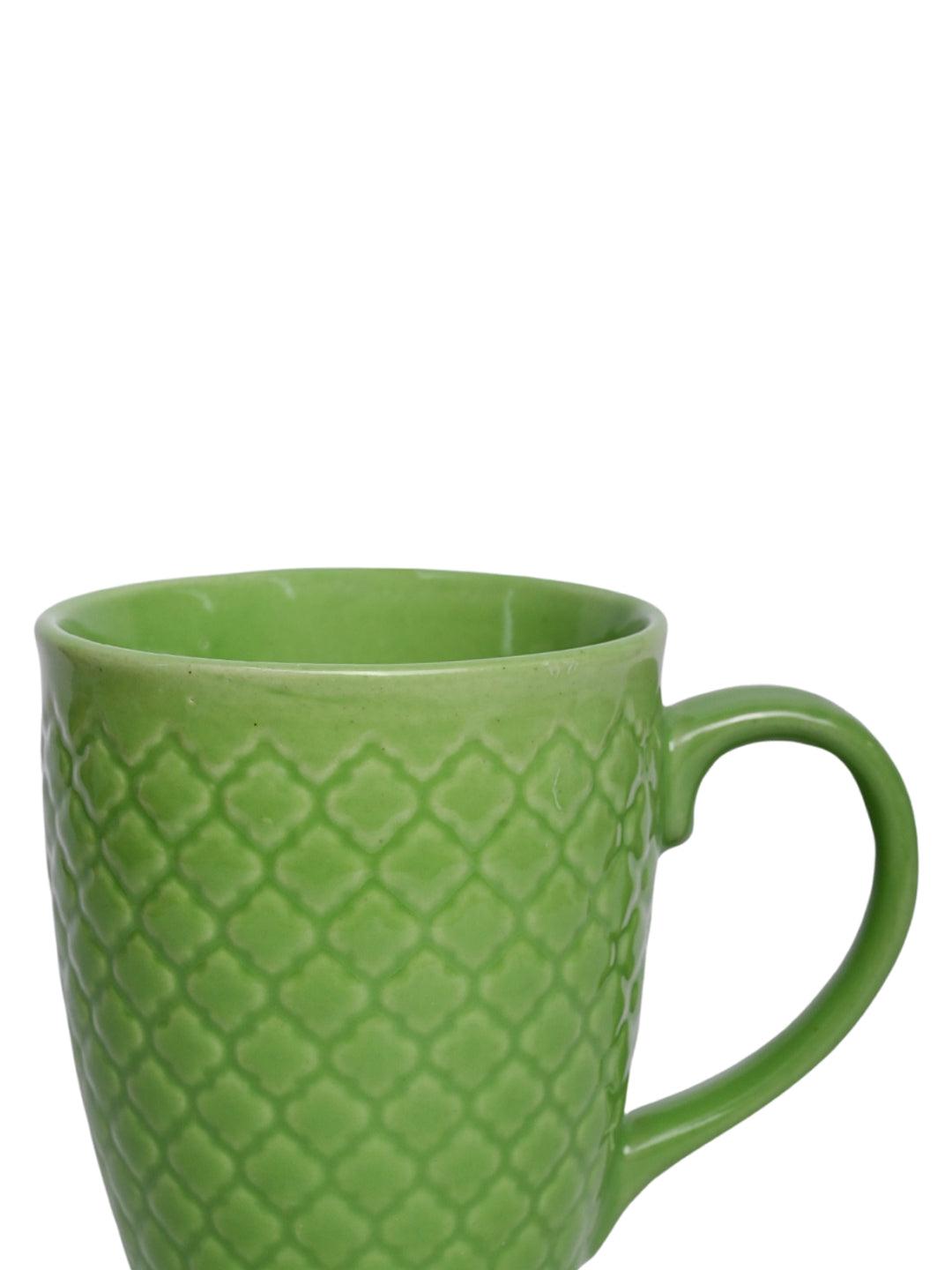 VON CASA Ceramic Coffee Mug - 320 Ml, Green - MARKET 99