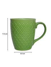 VON CASA Ceramic Coffee Mug - 320 Ml, Green - MARKET 99