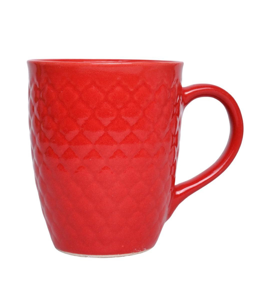 VON CASA Ceramic Coffee Mug - 320 Ml, Red - MARKET 99