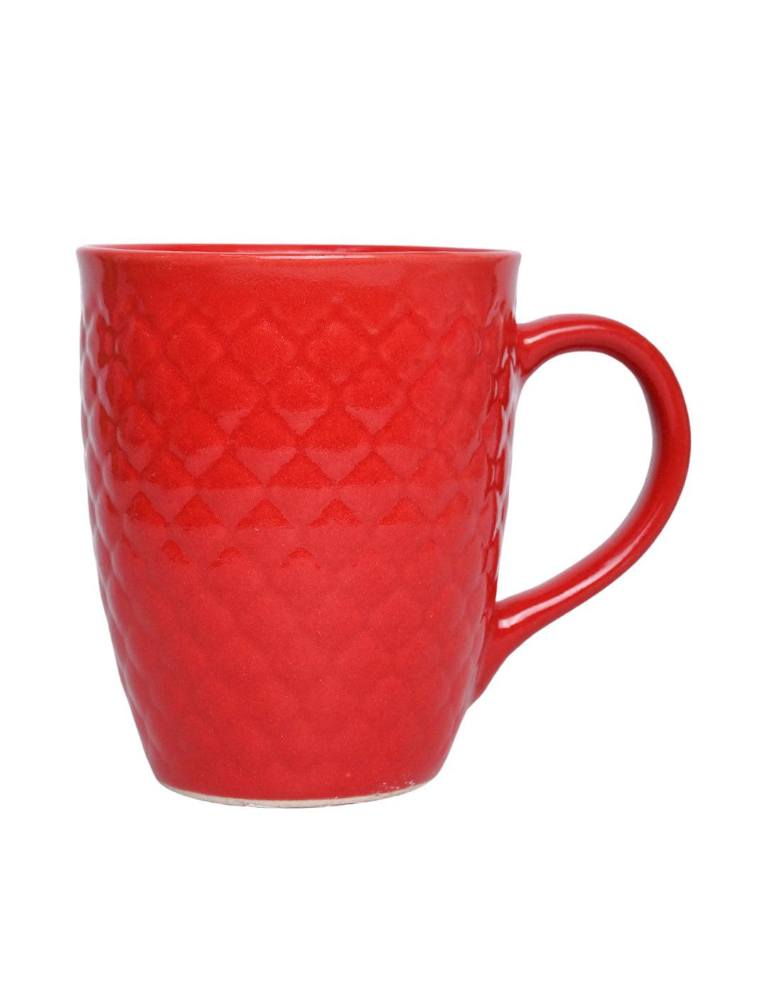 VON CASA Ceramic Coffee Mug - 320 Ml, Red - MARKET 99