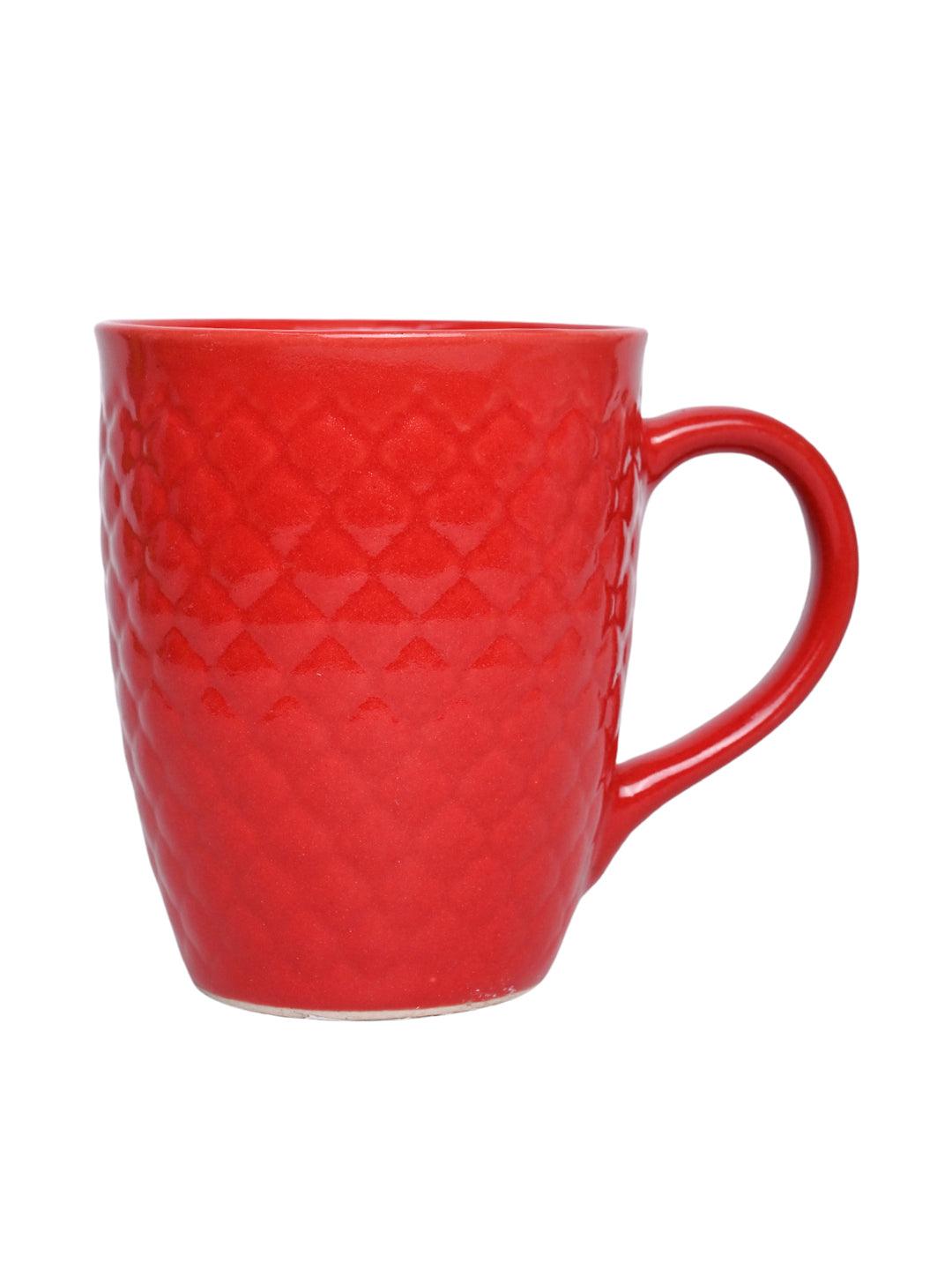 VON CASA Ceramic Coffee Mug - 320 Ml, Red - MARKET 99