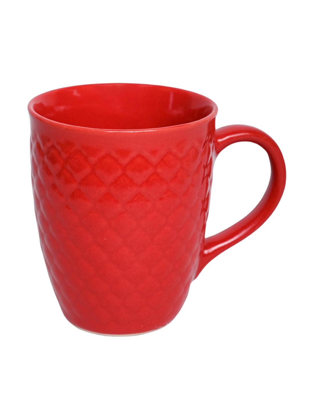 VON CASA Ceramic Coffee Mug - 320 Ml, Red - MARKET 99