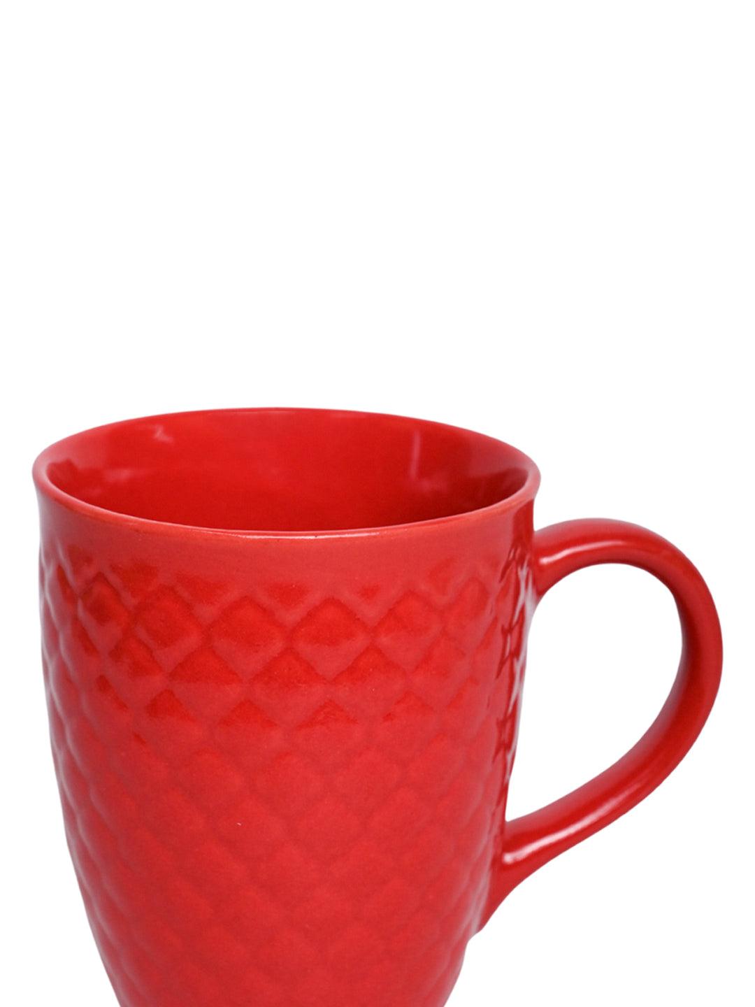 VON CASA Ceramic Coffee Mug - 320 Ml, Red - MARKET 99