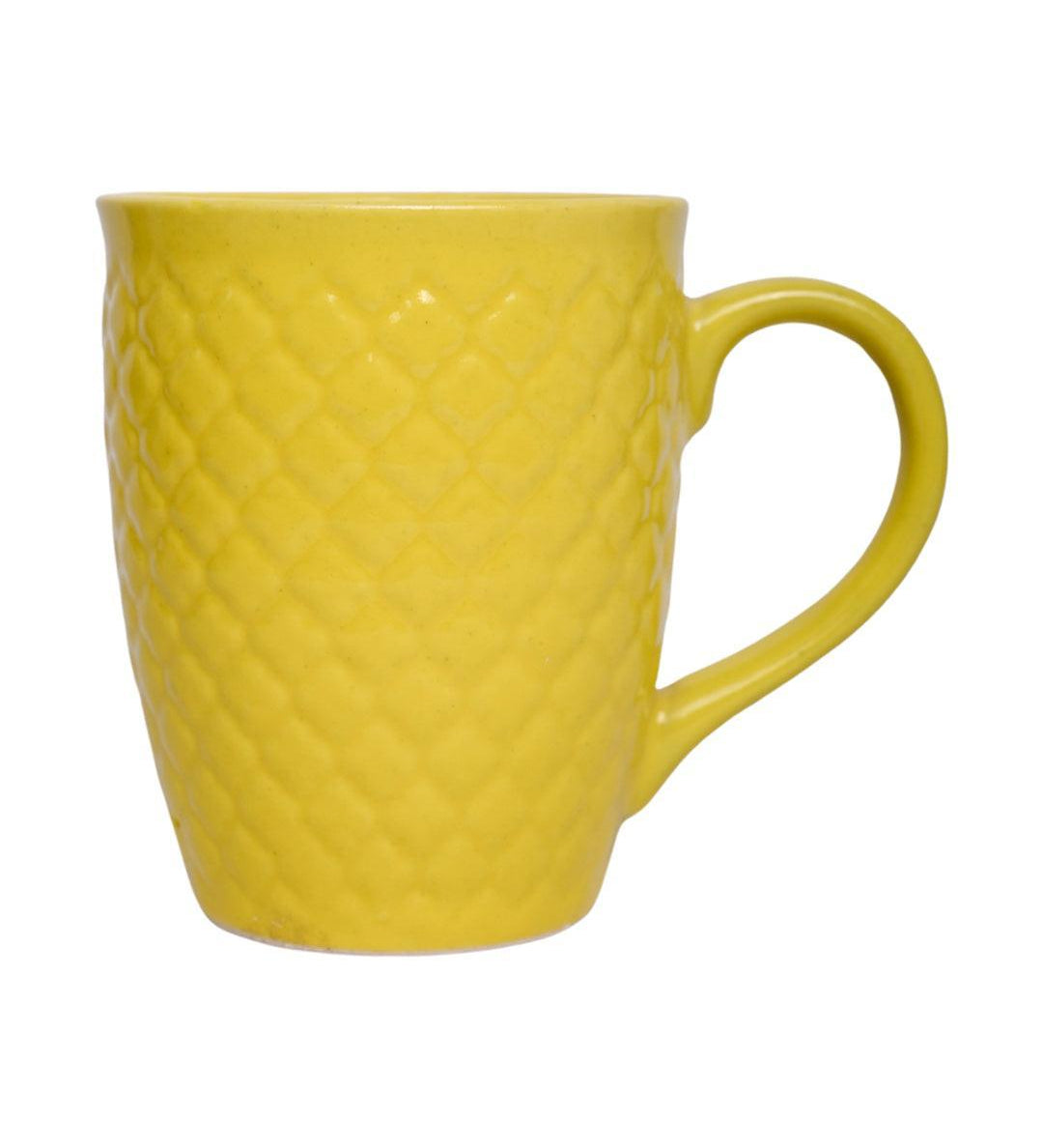 VON CASA Ceramic Coffee Mug - 320 Ml, Yellow - MARKET 99