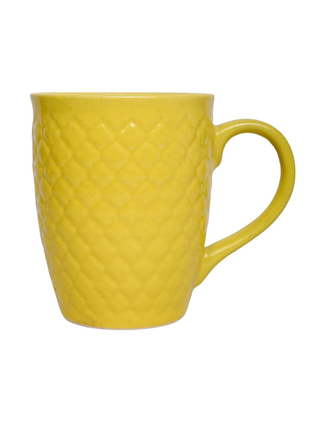 VON CASA Ceramic Coffee Mug - 320 Ml, Yellow - MARKET 99